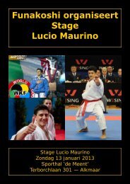 Funakoshi organiseert Stage Lucio Maurino - Karatevereniging ...