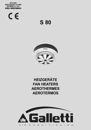 HEIZGERÃTE FAN HEATERS AEROTHERMES AEROTERMOS