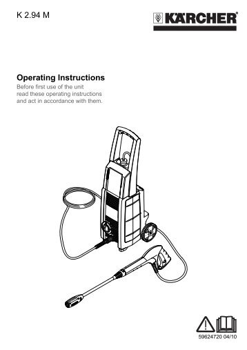 Operating Instructions K 2.94 M - Alfred KÃ¤rcher Gmbh and Company