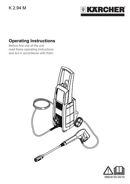 Operating Instructions K 2.94 M - Alfred KÃ¤rcher Gmbh and Company