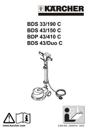 BDS 33/190 C BDS 43/150 C BDP 43/410 C BDS 43/Duo C - KÃ¤rcher