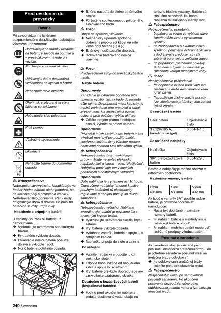 BR 60/95 RS Bp BR 60/95 RS Bp Pack BD 60/95 RS Bp ... - KÃ¤rcher