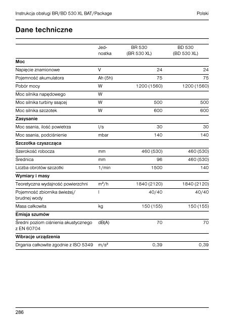 BR/BD 530 BAT BR/BD 530 XL BAT BR/BD 530 BAT ... - KÃ¤rcher