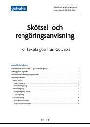 SkÃ¶tsel och rengÃ¶ringsanvisning - Golvabia