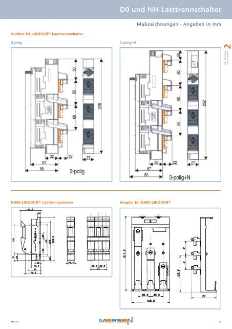 D0 und NH-Lasttrennschalter Linocur - Mersen