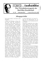 KMG-Nachrichten 158 - Dezember 2008 - Karl-May-Gesellschaft