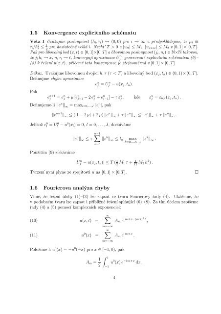 PribliznÃ© a numerickÃ© metody 1 1 ParabolickÃ© rovnice v jednÃ© ...