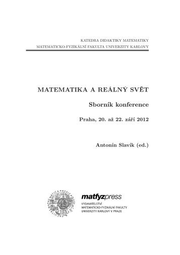 MATEMATIKA A REÃLNÃ SVÄT SbornÃ­k konference