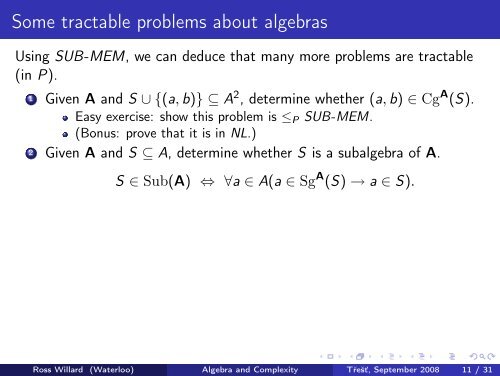 Universal Algebra and Computational Complexity Lecture 3