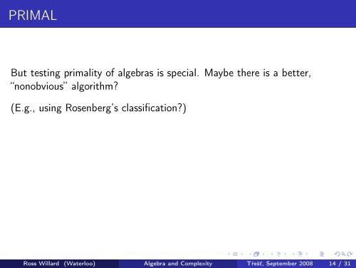 Universal Algebra and Computational Complexity Lecture 3