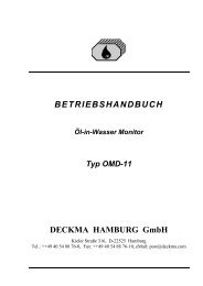 BETRIEBSHANDBUCH DECKMA HAMBURG Gmbh