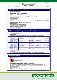 Sicherheitsdatenblatt - Karl Pichler