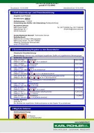 Sicherheitsdatenblatt - Karl Pichler