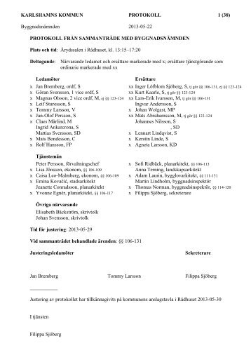 BN protokoll 2013-05-22 - Karlshamn