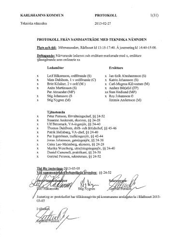 TN protokoll 2013-02-27 - Karlshamn