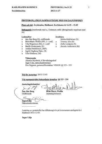SocialnÃ¤mndens protokoll 2012-11-27 - Karlshamn