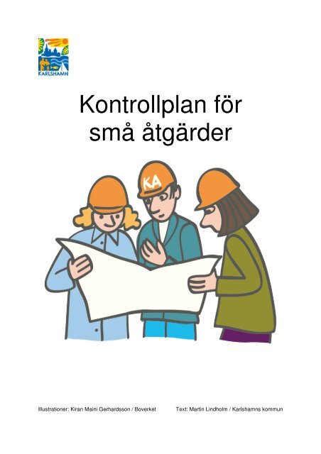 Kontrollplan fÃ¶r smÃ¥ Ã¥tgÃ¤rder - information - Karlshamn