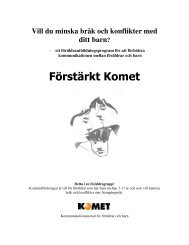 Broschyr med information om FÃ¶rstÃ¤rkt Komet - Karlshamn