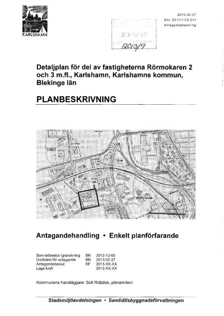 Protokoll KF 130506 - Karlshamn