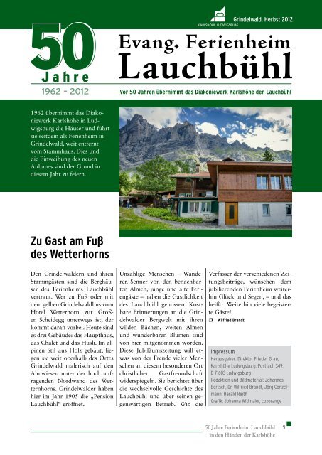 Jubiläumszeitung 50 Jahre Lauchbühl - Karlshöhe Ludwigsburg