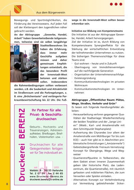 Ausgabe 1/2005 - BÃ¼rgerverein Stadtmitte e.V.