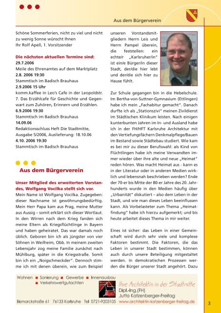 Ausgabe 4/2006 - BÃ¼rgerverein Stadtmitte e.V.