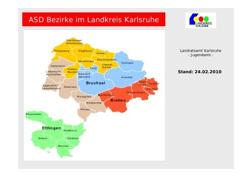 ASD Bezirke im Landkreis Karlsruhe