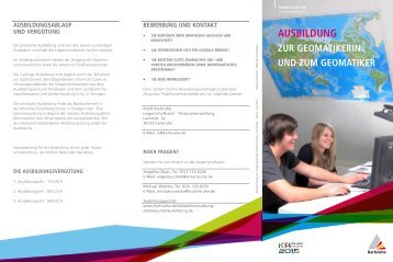 Flyer "Ausbildung zur Geomatikerin und zum Geomatiker" - Karlsruhe