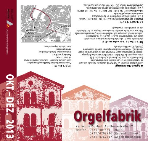 Orgelfabrik Herbst 2013 final.pdf - Karlsruhe