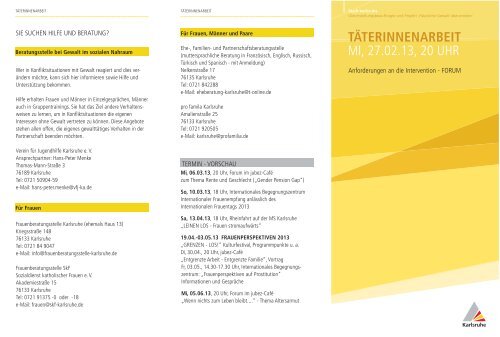 Flyer zur Veranstaltung (PDF, 205 KB) - Karlsruhe