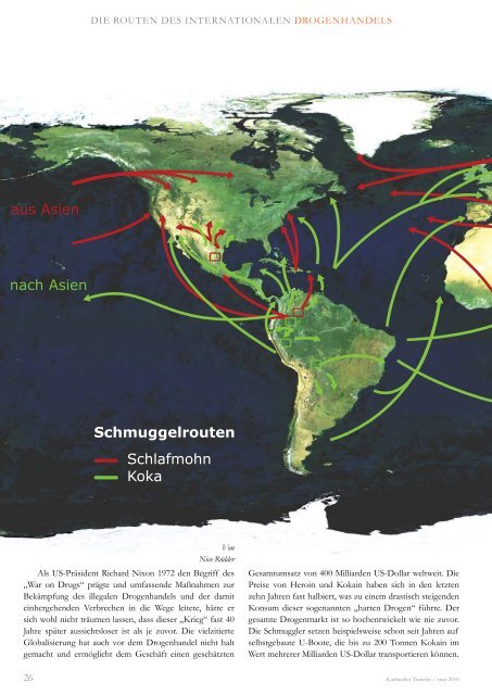 Die Routen des internationalen Drogenhandels - Karlsruher Transfer