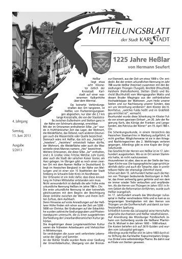 Mitteilungsblatt 05/2013 - Karlstadt