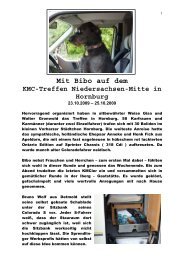 Mit Bibo auf dem KMC-Treffen Niedersachsen-Mitte in Hornburg
