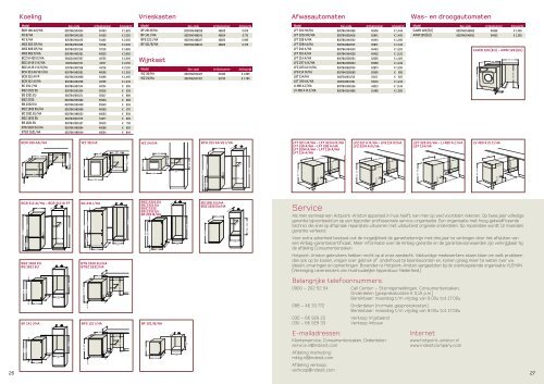 Keukeninbouwapparatuur Collectie 2009 - Hotpoint