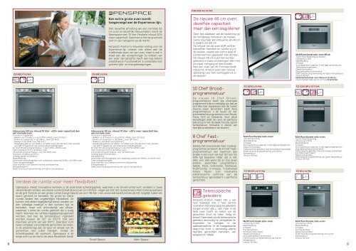 Keukeninbouwapparatuur Collectie 2009 - Hotpoint