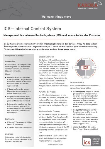 ICS—Internal Control System - Karoka