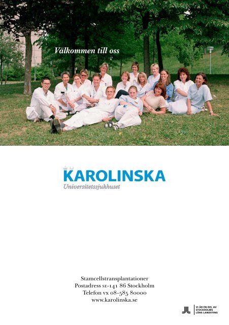 Information om allogen stamcellstransplantation - Karolinska ...
