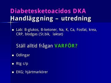 Diabetesketoacidos DKA Handläggning – utredning