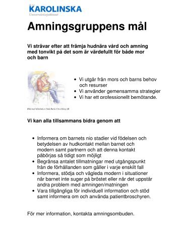 Amningsgruppens mål