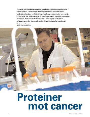 Proteiner kan kanske ge oss svaret på vad som är friskt och sjukt ...
