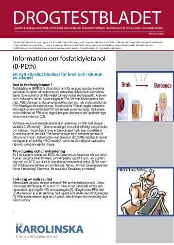 Information om fosfatidyletanol (B-PEth)