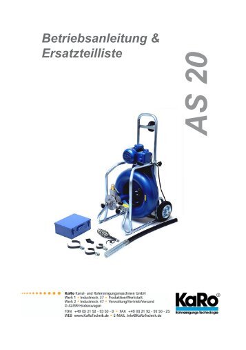 Betriebsanleitung & Ersatzteilliste - KaRo