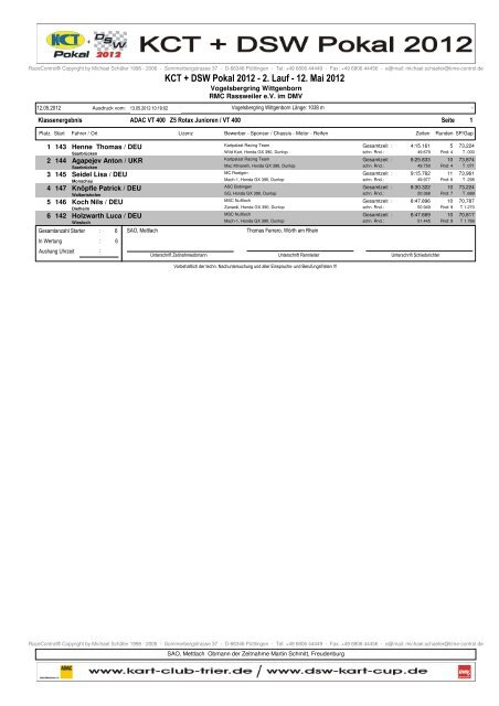 ERG 2. Lauf WEB.pdf - Kart Club Trier