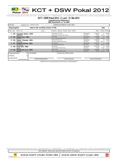 ERG 2. Lauf WEB.pdf - Kart Club Trier