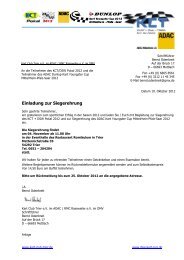 Einladung zur Siegerehrung - Kart Club Trier