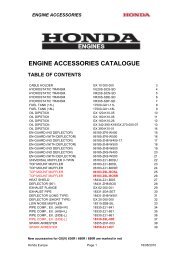 ENGINE ACCESSORIES CATALOGUE