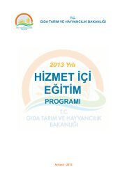 2013 Yılı Hizmetiçi Eğitim Kitapçığı ve Programı - Kartal İlçe Gıda ...