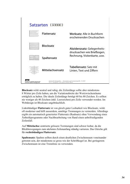 Computergrafik: Typografie und Layout - ETH ZÃ¼rich