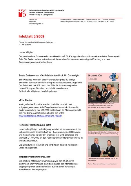 SGK-Infoblatt 3/2009 - Schweizerische Gesellschaft fÃ¼r Kartographie
