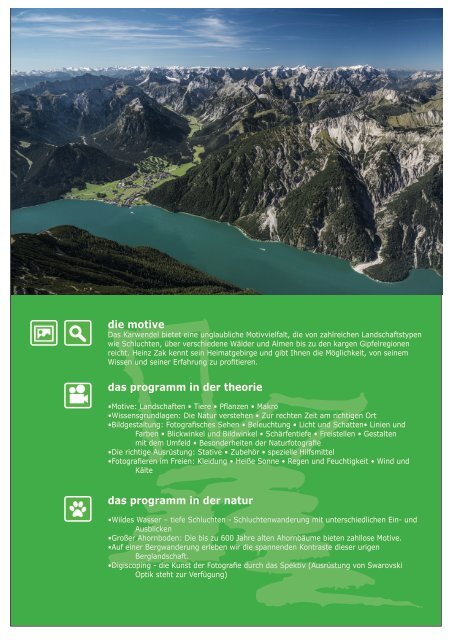 Fotoworkshop Karwendel mit Heinz Zak - Alpenpark Karwendel